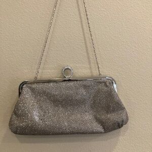 Silver Dress Purse with Ring Clasp
